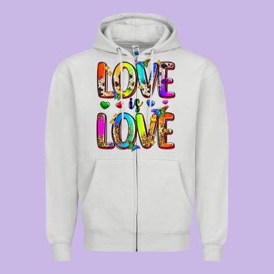 Love Is Love Zipper Hoodie Designed By Zillion Design Studio