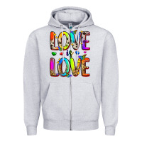 Heather Grey love is love Zipper Hoodie - Zillion Design Studio