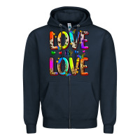Navy love is love Zipper Hoodie - Zillion Design Studio