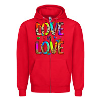 Red love is love Zipper Hoodie - Zillion Design Studio