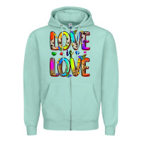 Seafoam love is love Zipper Hoodie - Zillion Design Studio