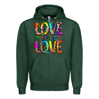 Sports Green love is love Zipper Hoodie - Zillion Design Studio