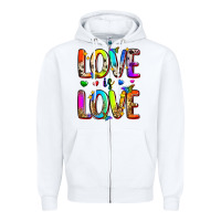 White love is love Zipper Hoodie - Zillion Design Studio