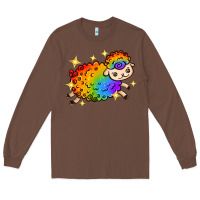 Chestnut rainbow sheep with star Long Sleeve Tee - texasbilliewilder