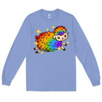Colony Blue rainbow sheep with star Long Sleeve Tee - texasbilliewilder