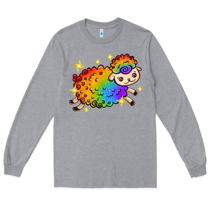 Rainbow Sheep With Star Long Sleeve Tee by texasbilliewilder | Teevron