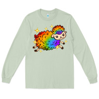 Matcha rainbow sheep with star Long Sleeve Tee - texasbilliewilder