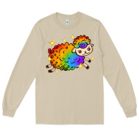 Mushroom rainbow sheep with star Long Sleeve Tee - texasbilliewilder