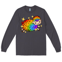 Smoke rainbow sheep with star Long Sleeve Tee - texasbilliewilder
