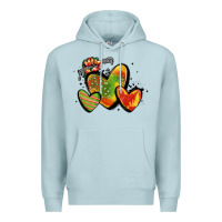 Blue Mist juneteenth hearts Premium Hoodie - MaliasSmallBusiness