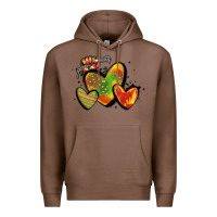 Chestnut juneteenth hearts Premium Hoodie - MaliasSmallBusiness