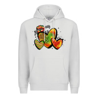 Dove Grey juneteenth hearts Premium Hoodie - MaliasSmallBusiness