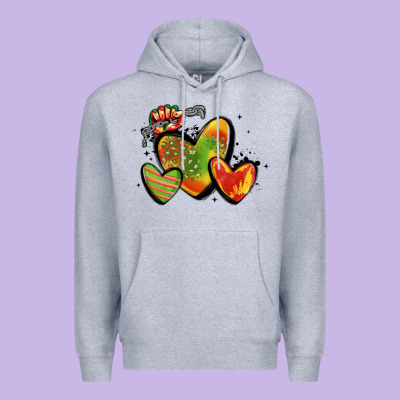 Juneteenth Hearts Premium Hoodie Designed By Maliassmallbusiness
