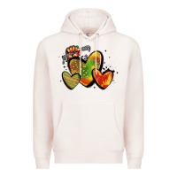 Pale Pink juneteenth hearts Premium Hoodie - MaliasSmallBusiness