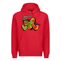 Red juneteenth hearts Premium Hoodie - MaliasSmallBusiness