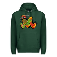 Sports Green juneteenth hearts Premium Hoodie - MaliasSmallBusiness