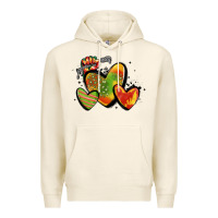 Tofu juneteenth hearts Premium Hoodie - MaliasSmallBusiness