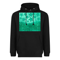 Black green glitter star Heavyweight Hoodie - JahusDesignShop