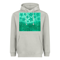 Moon Dust green glitter star Heavyweight Hoodie - JahusDesignShop