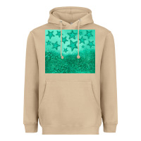 Mushroom green glitter star Heavyweight Hoodie - JahusDesignShop