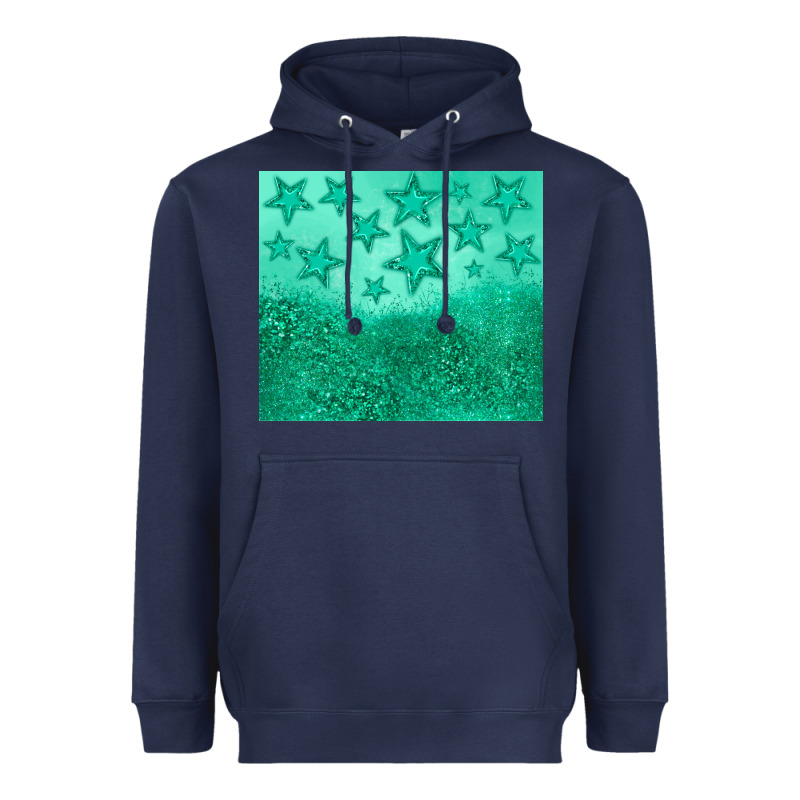 Green Glitter Star Heavyweight Hoodie by JahusDesignShop | Teevron