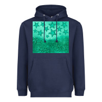 Navy green glitter star Heavyweight Hoodie - JahusDesignShop