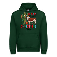 Forest Green rockin around the christmas tree Urban Hoodie - MaliasSmallBusiness