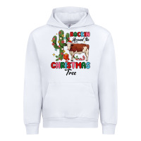 White rockin around the christmas tree Urban Hoodie - MaliasSmallBusiness