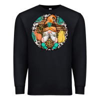 Black fall gnomes round earrings 1 Premium Sweatshirt - Artiststas