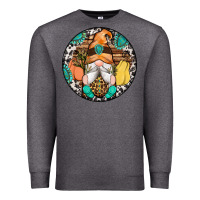 Charcoal Heather fall gnomes round earrings 1 Premium Sweatshirt - Artiststas