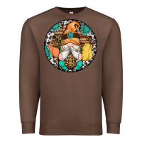 Chestnut fall gnomes round earrings 1 Premium Sweatshirt - Artiststas
