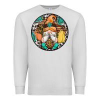 Dove Grey fall gnomes round earrings 1 Premium Sweatshirt - Artiststas