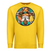 Lemon fall gnomes round earrings 1 Premium Sweatshirt - Artiststas