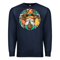 Navy fall gnomes round earrings 1 Premium Sweatshirt - Artiststas