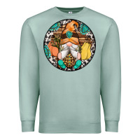 Seafoam fall gnomes round earrings 1 Premium Sweatshirt - Artiststas