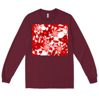 Burgundy christmas candies Long Sleeve Tee - RanaPortraitStore
