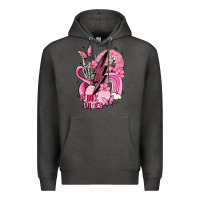Charcoal Heather pink vibes Premium Hoodie - MaliasSmallBusiness