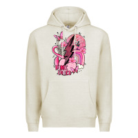 Oatmeal Heather pink vibes Premium Hoodie - MaliasSmallBusiness