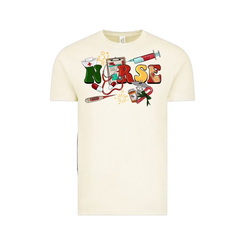 Christmas Nurse Vintage Tee by BarkalooDesign | Teevron