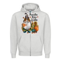 Dove Grey pumpkin spice junkie Zipper Hoodie - RanaPortraitStore