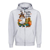 Heather Grey pumpkin spice junkie Zipper Hoodie - RanaPortraitStore