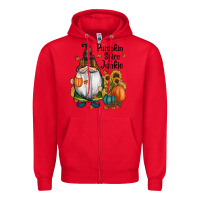 Red pumpkin spice junkie Zipper Hoodie - RanaPortraitStore