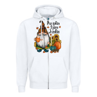 White pumpkin spice junkie Zipper Hoodie - RanaPortraitStore