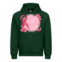 Forest Green customized breast cancer ribbon and background Urban Hoodie - MaliasSmallBusiness