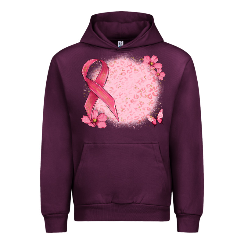 Customized Breast Cancer Ribbon And Background Urban Hoodie by MaliasSmallBusiness | Teevron