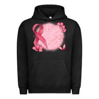 Pigment Black customized breast cancer ribbon and background Urban Hoodie - MaliasSmallBusiness