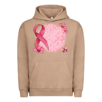 Pigment Burro customized breast cancer ribbon and background Urban Hoodie - MaliasSmallBusiness