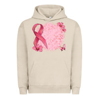 Pigment French Oak customized breast cancer ribbon and background Urban Hoodie - MaliasSmallBusiness