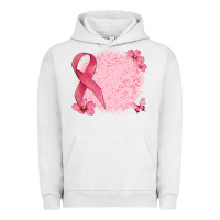 Pigment Lunar Rock customized breast cancer ribbon and background Urban Hoodie - MaliasSmallBusiness