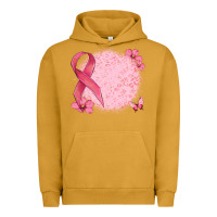 Pigment Peanut Butter customized breast cancer ribbon and background Urban Hoodie - MaliasSmallBusiness